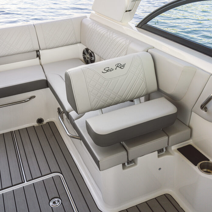 SDX 230 Outboard port companion seat with bolster up
